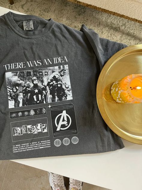 Avengers Tshirt Design, Avengers T Shirt, Avengers Campus, Minimalist Tshirt, Avengers Shirt, Bleach Shirt, Bday Wishlist, Graphic Shirt Design, Geek Shirts