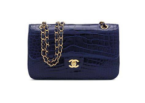 A SHINY BLUE ALLIGATOR MEDIUM DOUBLE FLAP BAG WITH GOLD HARDWARE | CHANEL, 2012 | 21st Century, bags | Christie's Dark Blue Chanel Bag, Chanel Navy Blue Bag, Navy Chanel Bag, Blue Chanel Bag, Chanel Clothes, Designer Bags Black, Navy Blue Bag, Dream Bag, Hand Bags For Women