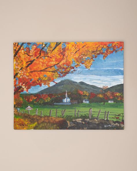 Acrylic on canvas board Fall Scenery Painting, Autumn Landscape Painting Acrylic, November Painting, Autumn Landscape Painting, Fall Landscape Painting, Clay Idea, Fall Paintings, Canada Landscape, Landscape Acrylic Painting