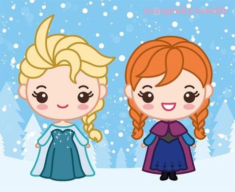 Elsa Drawing, Frozen Cartoon, Frozen Drawings, Disney Cuties, Images Disney, Frozen Anna, Princess Drawings, Disney Tsum Tsum, Frozen Party