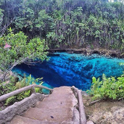 Enchanted River, Hinatuan, Surigao del Sur  photo by @gensantiago Enchanted River Philippines, Hinatuan Enchanted River, Surigao Del Sur, Enchanted River, Fantasy Inspo, Background References, Travel Vibes, Rocky River, Davao