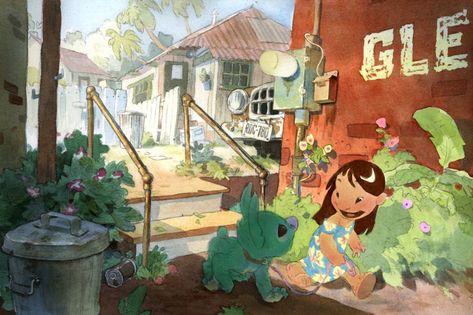 Visual Development Art, Lilo And Stitch 2002, Disney Concept Art, Walt Disney Animation, Animation Background, Visual Development, Environment Concept Art, Stitching Art, Environmental Art