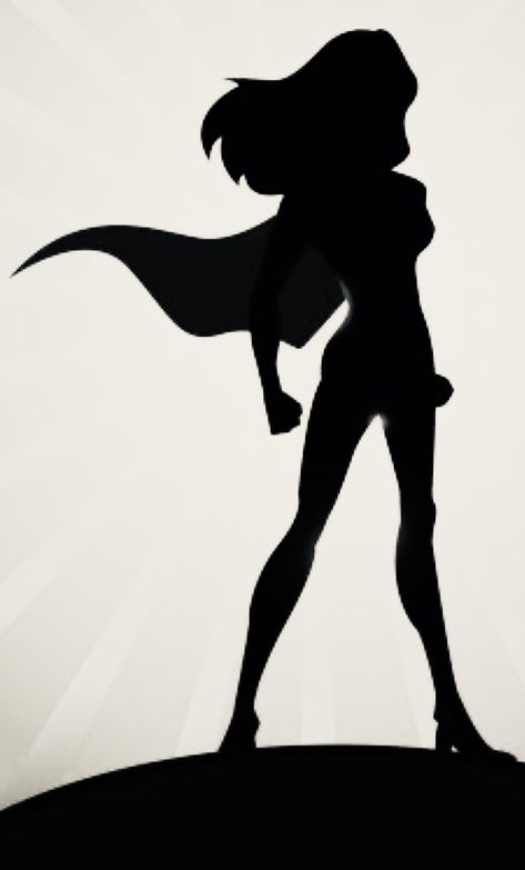 Super Woman Logo, Superwoman Logo, Hero Silhouette, Superhero Silhouette, Black Woman Silhouette, Drawing Superheroes, Super Woman, Girl Shadow, Learn Watercolor Painting