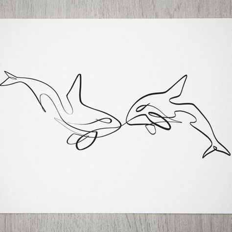 Cute Orca Tattoo, One Line Orca Tattoo, Orca Outline Tattoo, Orca Tatoos, Small Orca Tattoo, Orca Tattoo Simple, Sea Animal Tattoos For Women, Orca Tattoo Ideas, Orca Whale Drawing