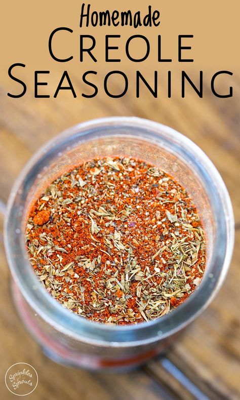 This Creole Seasoning is a wonderful blend of spices that could only come from New Orleans!! Perfect for adding flavor to so many dishes! The different herbs and spices are easy to find in the grocery store, so it is quick to make this spice blend plus, no nasty preservatives, etc. This New Orleans style Creole Seasoning is great for adding extra flavor to dishes and is an essential spice blend for all your southern cooking. Diy Seasonings, Dry Rub Recipes, Homemade Spice Mix, Dry Mixes, Spice Blends Recipes, Creole Cooking, Shrimp Creole, Seasoning Blends, Spice Mix Recipes