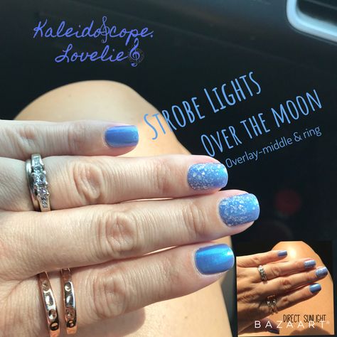 Color Street Strobe Lights Combo, Strobe Lights Color Street, Color Street Strobe Lights, Color Street Over The Moon, Moon Overlay, Nail Combinations, Nail Tricks, Girly Nails, Nails Color Street