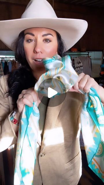 Gilliland H&C Wild Rags on Instagram: "How to make a flower out of your wild rag or silk scarf.  #westernoutfits #wildragtutorial #howtostyleasilkscarf" Ways To Wear Wild Rags, Tying A Wild Rag, How To Tie A Wild Rag Scarf, How To Tie Wild Rags, How To Tie A Wild Rag, Wild Rags How To Wear, Wild Rags Outfits, Wild Rags, Wild Rag