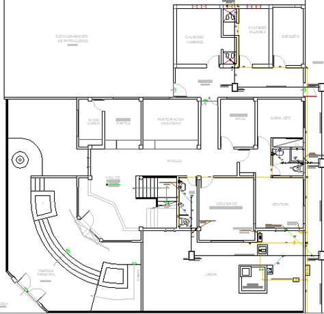 Local civil security office architecture layout plan dwg file - Cadbull Admin Block Plan Architecture, Architecture Layout Plan, Architecture Layout, Home Study Rooms, Main Entry Door, Block Plan, Security Office, Office Floor Plan, Office Architecture