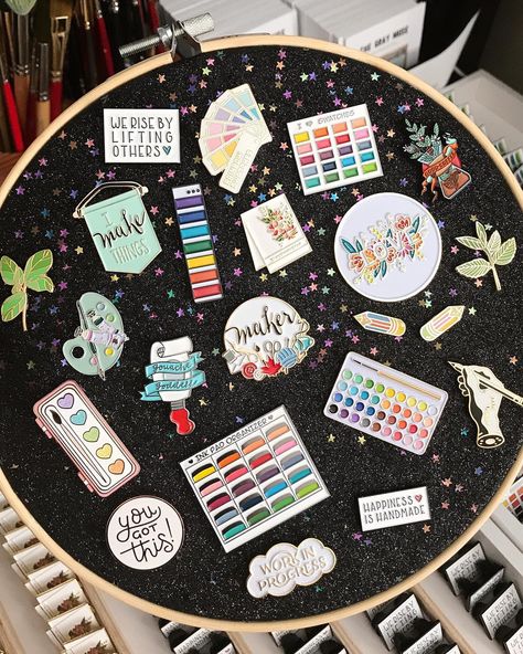 The Gray Muse - Creative Shop (@thegraymuse) • Instagram photos and videos Pins Display, Enamel Pin Display, Creative Shop, Enamel Pin Collection, Backpack Pins, Jacket Pins, Pretty Pins, Cool Pins, Sticker Patches