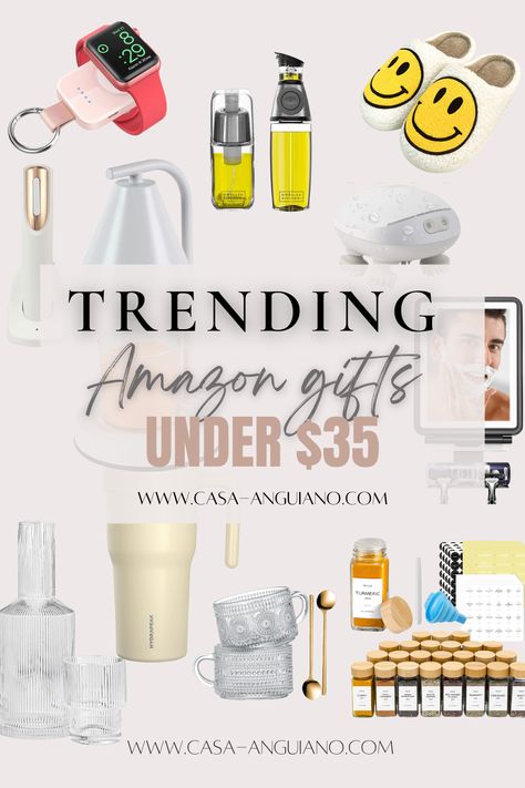 A roundup of trending gift ideas under $35 from Amazon Prime! Personalized Gifts Amazon, 2023 Gift Ideas Women, Amazon Must Haves Under 20$, Polyana Gift Ideas, Unique Amazon Gifts, Must Have Gifts For Women, Gift Guide Amazon, Best Amazon Gifts For Him, Christmas List Ideas For Women 2023