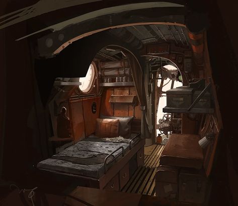 Steampunk Rooms, Ian Mcque, Interior Concept Art, Pirate Room, Concept Development, Fantasy Places, Interior Concept, Pirate Ship, Environment Concept Art