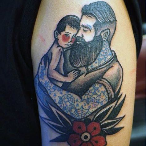 Cool Mens Father Son Tattoo Ideas Father Son Tattoos, Tattoos For Your Son, Father Son Tattoo, Son Tattoos, Son Tattoo, Father Tattoos, Neck Tattoo For Guys, Mother Tattoos, Tattoo For Son