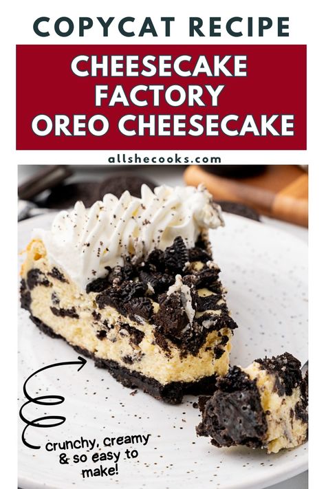 This Copycat Cheesecake Factory Oreo Cheesecake is an easy-to-make dessert that will have you salivating. Perfect for a special occasion or just as a special treat! Cheesecake Factory Oreo Cheesecake, Diy Cheesecake, Cheesecake Factory Pumpkin Cheesecake, Copycat Cheesecake Factory, Cheesecake Factory Copycat, Oreo Cheesecake Recipes, Homemade Hot Fudge, Cheesecake Factory Recipes, Velvet Cake Recipes