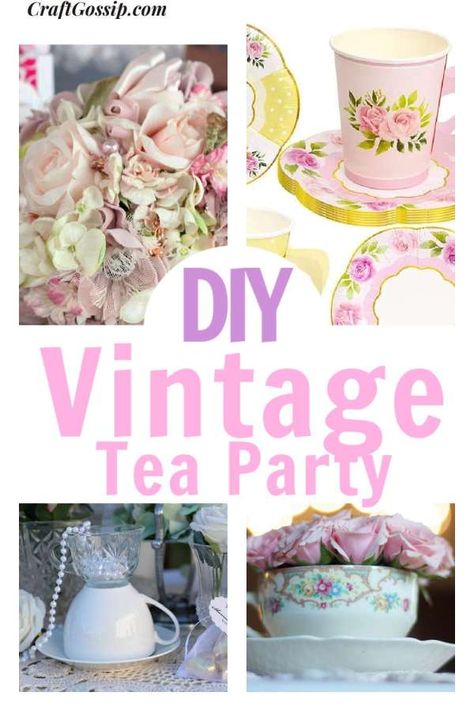 Hosting a Charming Vintage Tea Party: Ideal for Weddings and Bridal Showers – Craft Gossip Vintage Floral Tea Party, High Tea Decor Ideas, Diy Tea Party Decor, Garden Tea Party Decorations Diy, Tea Party Table Ideas, Tea Party Wedding Shower Ideas, Diy Tea Party Decorations, Tea Party Centerpiece Ideas, Vintage Tea Party Decorations