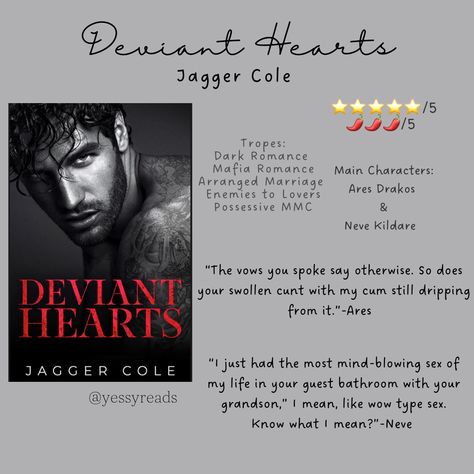 Dark Mafia Romance Book review please give credit if repost Deviant Hearts Jagger Cole, Biker Romance Books, Biker Romance, Marriage Books, Lovers Romance, Arranged Marriage, Fantasy Books To Read, Dark Romance Books, Dark Heart