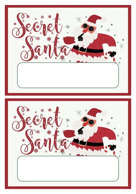 Printable Secret Santa Messages Illustrations & Clip Art Secret Santa Drawing Ideas, Printable Secret Santa Tags, Secret Santa Drawing Names Ideas, Secret Santa Cards Free Printable, Secret Santa Name Drawing Ideas, Secret Santa Template Free Printable, Secret Santa Tags Free Printable, Secret Santa Card Ideas, Secret Santa Name Draw