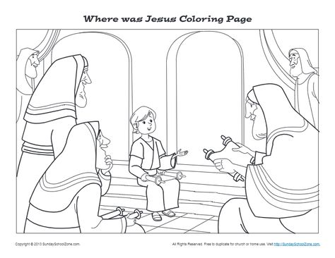 Where was Jesus? | Printable Bible Coloring Pages and Activities Where Is Jesus, Jesus Printable, Jesus In The Temple, Jesus Coloring Pages, Story Of Jesus, Bible Activities For Kids, Bible Story Crafts, Preschool Coloring Pages, Preschool Bible