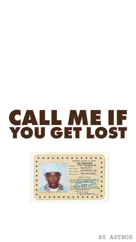 Wallpaper Tyler The Creator Wallpaper, Tyler The Creator, Call Me, Album Covers, Lost, The Creator