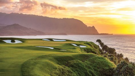 On Kauai, stunning golf course vistas abound: Travel Weekly Fairmont Chateau Whistler, Fairmont Mayakoba, Golf Vacations, Hanalei Bay, Best Golf Courses, Couples Vacation, Golf Trip, Golf Resort, Golf Tips