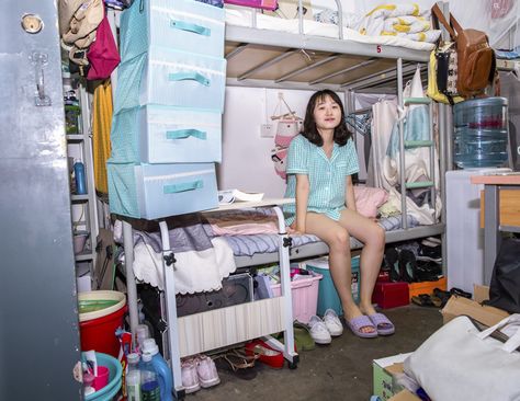 Capturing Life in China’s Crowded College Dorms Boarding School Dorm, Small Room Makeover, Study In China, Dormitory Room, College Photography, College Dorms, Room & Board, Room Aesthetic, Cool Rooms