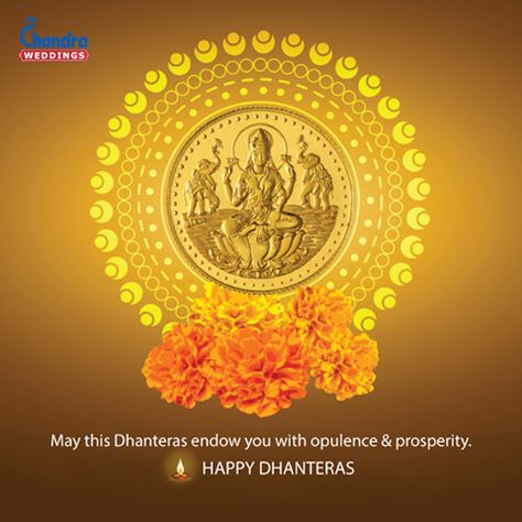 May divine blessings of Goddess Laxmi bestow on your bountiful fortune. Wish you all a very happy Dhanteras. #ChandraWeddings #HappyDhanteras Whatsapp Profile Picture Funny, Happy Diwali Animation, Dhanteras Wishes, Diwali Animation, Romantic Good Morning Quotes, Diwali Message, Hoarding Design, Goddess Laxmi, Geeta Quotes