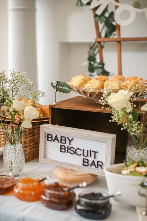 How To Throw Pinterest Perfect Gender Neutral Baby Shower | Hey Simply | Beauty & Lifestyle Blog Gender Neutral Dessert Table, Late Fall Baby Shower Ideas, Call Baby Shower Theme, Springtime Baby Shower Ideas, Cottagecore Gender Reveal, Finger Foods For Baby Shower Simple, August Baby Shower Themes, Boho Baby Shower Food Ideas, Brunch Baby Shower Food