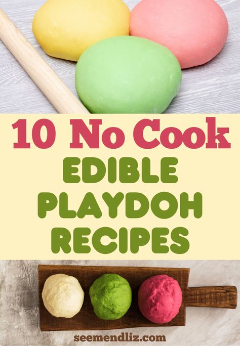 Easy Edible Playdough, Edible Playdough Recipes, Taste Safe Sensory Play, Edible Playdoh, Edible Play Dough Recipe, Edible Sensory Play, Easy Playdough Recipe, Recipes For Babies, Edible Clay