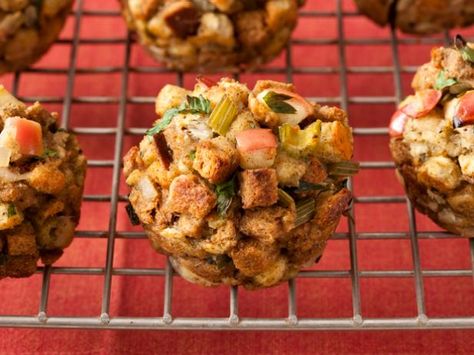 Get Apple and Onion Stuffin' Muffins Recipe from Food Network Stuffin Muffins, Stuffing Muffins, Apple And Onion, Onion Stuffing, Thanksgiving Stuffing, Rachel Ray, Rachael Ray, Thanksgiving Menu, Top Recipes