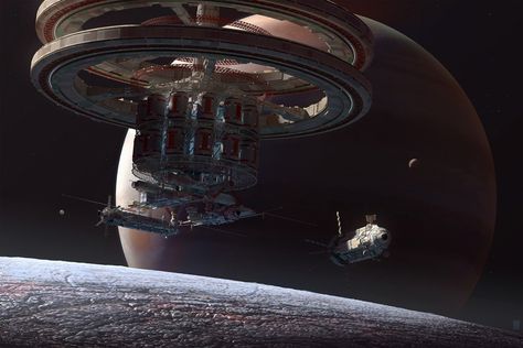 "Europa Station" by Maciej Rebisz Refueling Station, African Superhero, Sleep Hypnosis, Fall Asleep Instantly, Fall Asleep Fast, Sci Fi Tech, Get Better Sleep, Wake Up Refreshed, Lucid Dream