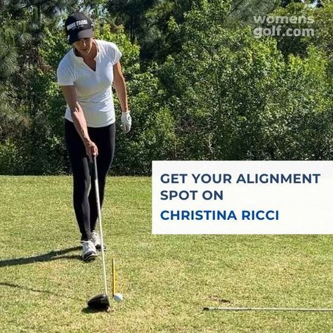 Christina Ricci shares a really important tip on lining up your shot. If you are misaligned your downswing will change and your shot will start off the target line. Christina Ricci Golf Tips, Boxing Routine, Golf Drills, Golf Exercises, Golf Practice, Golf Instruction, Lining Up, Most Popular Videos, Golf Lessons