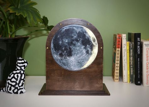 Lunar Phase Clock #decoration #raspberry_pi #cycle Game Of Life, Diy Tech, Raspberry Pi Projects, Pi Projects, Lunar Phase, Goth Home, Arduino Projects, Practical Magic, Gothic House