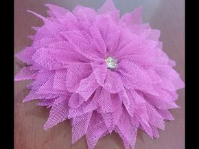 Tutorial: Fiori Shabby Chic con tulle e pizzo | DIY Flowers - YouTube Tulle With Flowers, Projects With Tulle, Tulle Roses Diy How To Make, Large Tulle Flowers Diy, Tulle Butterflies Diy, Things To Make With Tulle, Tulle Flowers Diy Easy How To Make, How To Make Large Fabric Flowers, How To Make Tulle Flowers