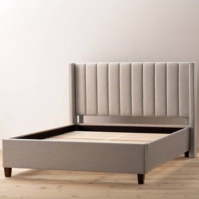 Small Double Bed Headboard, Fabric King Bedframe, Wingback Ottoman Bed, Vertical Tufted Bed, Modern Upholstered Bed Wood The Home Depot, Light Grey Queen Bed Frame, Bed Headboard Tufted, Ultra Set: Bed Frame + Headboard, Home Depot King Bed Frame