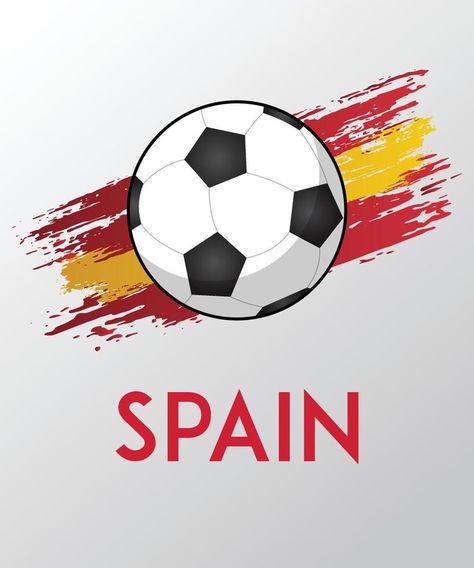 Spain Football Team, Flag Of Spain, Soccer Flags, Spain Football, Brush Effect, Soccer Fans, Graphic Templates, The Flag, Soccer Team