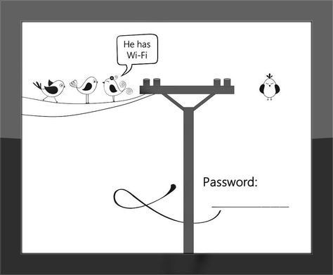 Wi-fi Password Sign / Funny Home Decor Print / Birds on A Wire - Etsy Home Office/guest Room, Wifi Password Sign, Office Gallery Wall, Birds On A Wire, Wifi Sign, Funny Home Decor, Office Guest Room, Guest Room Office, Wifi Password