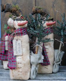 The Olde Country Cupboard: Samantha's giveaway, swap and Snowman and Bears Primitive Snowmen Patterns, Decorating With Snowmen, Snowman Art, Primitive Snowman, Primitive Patterns, Primitive Snowmen, Its Cold, Snowmen Patterns, Primitive Crafts