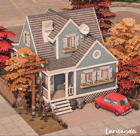 The Sims 4 Builds, Ts4 Builds, Sims 4 Builds, Sims 4 Houses Layout, Suburban Home, Sims Houses, Sims 4 House Plans, Sims 4 House Building, Sims 4 Game Mods