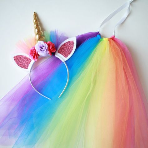 Rainbow Unicorn Costume Girls Unicorn Costume Rainbow | Etsy Overeating Quotes, Diy Unicorn Costume, Diy Unicorn Headband, Girl Unicorn Costume, Unicorn Tail, Diy Tulle, Unicorn Mask, Unicorn Halloween Costume, Toy Story Costumes