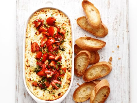 Baked Goat Cheese Dip Recipe | Food Network Kitchen | Food Network Baked Goat Cheese Dip, Goat Cheese Dip Recipes, Chips Dip, Goat Cheese Dip, Thanksgiving Appetizers Easy, Cheese Dip Recipe, Baked Goat Cheese, Party Bites, Twice Baked Potatoes Casserole