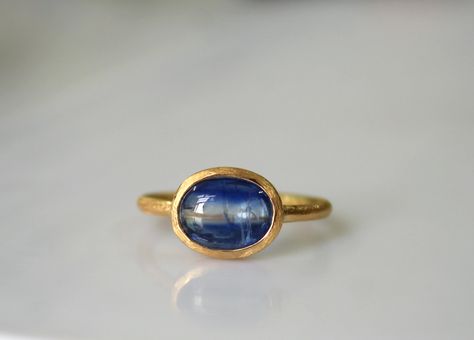 Blue Kyanite Ring - Blue kyanite Gold Ring - Genuine Blue kyanite Birthstone Ring - Gift for Her - brushed Finish Ring Stone Size  - 7x9 MM  Width - 1.70 mm   Gold Colour Options -  Yellow Gold, White Gold, Rose Gold  Ready to Ship 1-2 week Available  White, Yellow, Rose Gold ( also in 9K, 10K, 14K, 18K, 22K ) Customization is available, I also can make it with 9k,10k,14k,18k,22k solid gold (white or rose), and diamond accent stone, just feel free to contact me. Any questions, just let me know. Minimalistic Outfits, Dope Jewelry Accessories, Kyanite Ring, Dope Jewelry, Ring Stone, Blue Kyanite, Ring Blue, Gold Colour, Girly Jewelry