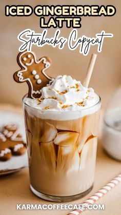 Easy Iced Gingerbread Latte Recipe: A Festive Coffee Delight Iced Pecan Crunch Oatmilk Latte, Iced Gingerbread Oat Milk Chai, Gingerbread Oatmilk Chai Recipe, Gingerbread Chai Latte, Ice Latte Recipe, Coffee Flavor Ideas, Christmas Lattes, Gingerbread Latte Syrup, Homemade Lattes