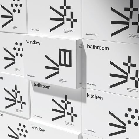 Optimal Home - Packaging on Behance Watermark Design, Wayfinding System, Signage System, Graphic Design Packaging, Packaging Design Inspiration, Online Portfolio, Adobe Indesign, 로고 디자인, Brand Packaging