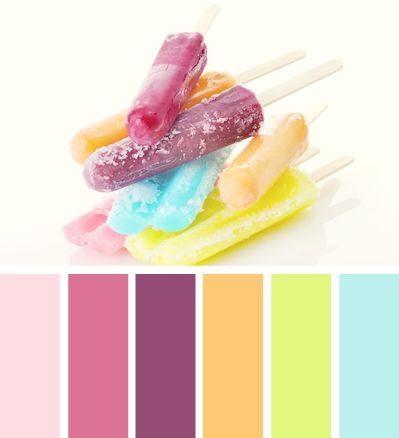 frosted summer- pink, purple, orange, green, and blue color scheme Design Seeds, Color Palate, For The, Colour Schemes, Color Pallets, Color Swatches, Color Themes, Room Colors, Color Theory