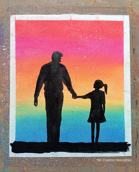 Papa Painting Ideas, Canvas Painting Ideas Fathers Day, Father’s Day Ideas Painting, Painting Ideas On Canvas Fathers Day, Easy Fathers Day Paintings On Canvas, Father Days Drawing Ideas, Canvas Painting For Father's Day, Painting Ideas For Dads Birthday, Paintings For Dads Birthday