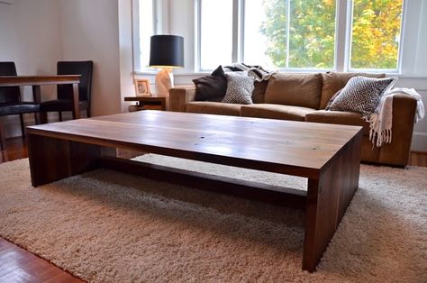 39 Large Coffee Tables For Your Spacious Living Room Attic Den, Extra Large Coffee Table, Family Room Furniture Ideas, Wood Coffee Table Design, Big Coffee Table, Oversized Coffee Table, Christmas Mood Board, Big Bear Cabin, House Furniture Ideas