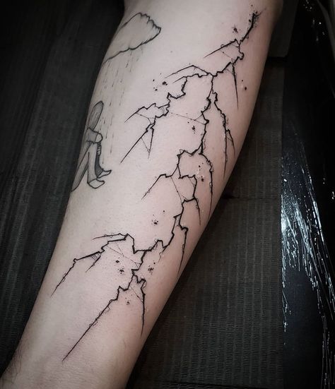 Lightning Bolt Tattoo, Lightning Tattoo, Bolt Tattoo, Shoe Tattoos, Prison Tattoos, Ride The Lightning, R Tattoo, E Tattoo, Lightning Bolt