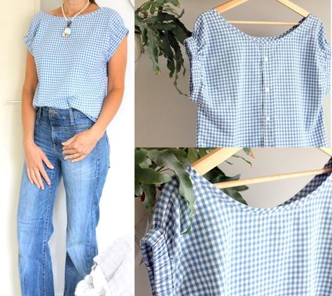 Linen Tops Women Pattern, Mens Shirt Refashion, Women Summer Dresses, Sewing Tops, Linen Top Women, Upcycle Shirt, Diy Tops, Diy Clothes Design, Shirt Refashion