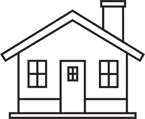 House Outline Drawing, Simple House Drawing, Outline Pictures, House Front Elevation, House Outline, Elevation Drawing, Outline Images, Tattoo Stencil Outline, Outline Drawing