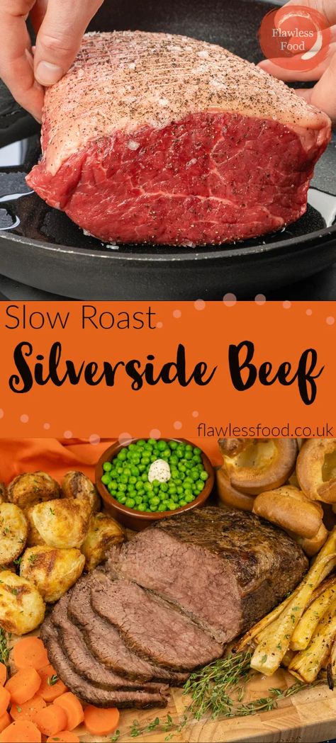 Silverside beef is a great choice for a roast beef dinner. Not only does it have a great flavour, but it's also economical. However, if it isn't cooked correctly, it will be tough and chewy. In this blog post, we will teach you the best way to cook silverside beef for a delicious and tender roast. Silverside roasting joints should not be served rare or medium, for the most tender slices cooking well done is the best way. Beef Roast In The Crockpot, Silverside Roast, Silverside Recipe, Beef In The Oven, Slow Roast Beef, Slow Cook Roast, Roast Dinner Recipes, Tender Roast Beef, Roast Beef Dinner