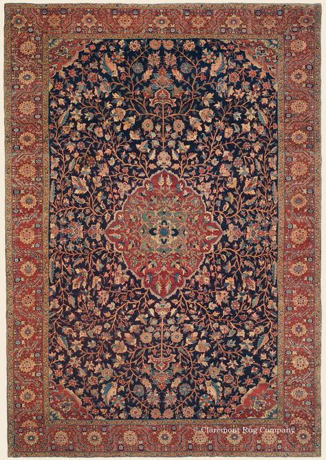 SERAPI HERIZ, 12' 7" x 18' 10" — Circa 1900, Northwest Persian Antique Rug - Claremont Rug Company Iranian Rug, Heriz Carpet, Iranian Rugs, Iranian Carpet, Antique Persian Carpet, Rugs Persian, Mughal Art Paintings, Dark Carpet, Mughal Art